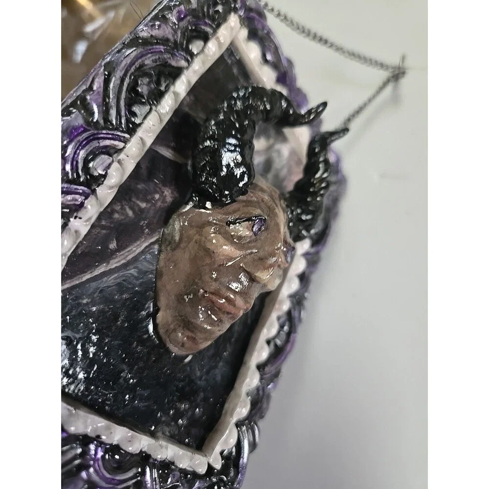 OOAK 2 Sided Creepy Oddity Depression Devil Man Wall hanging / Ornament